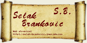 Selak Branković vizit kartica
